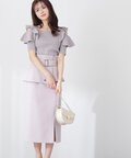 【鈴木愛理さん着用】ショルダーフリルニット