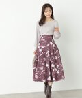 【美人百花10月号掲載 石崎日梨さん着用商品】ぼかしフラワースカート
