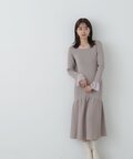 マーメイドドッキングスリーブニットワンピース