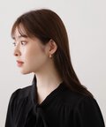 オーバルフープピアス