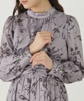 【美人百花12月号掲載 川津明日香さん着用商品】ギャザーベルトフラワーワンピース