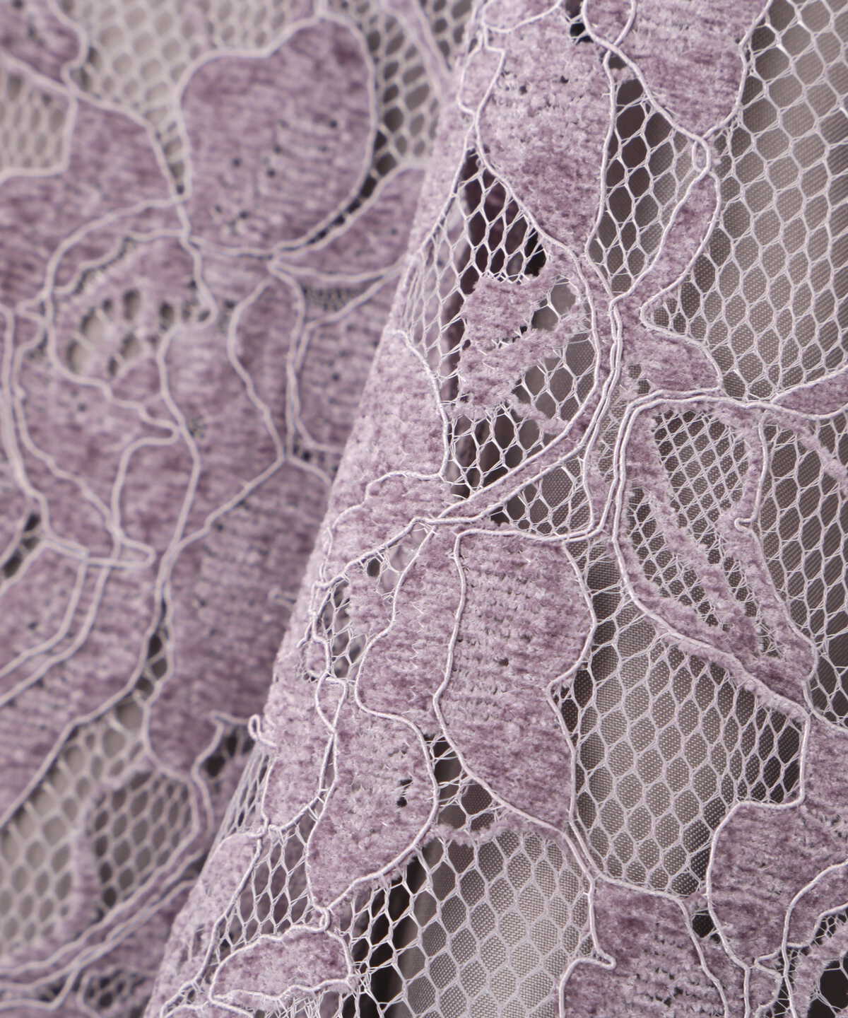 Lilac Stretch Lace Fabric