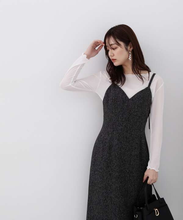 ツイードキャミジャンスカ（1214140205） | PROPORTION BODY DRESSING