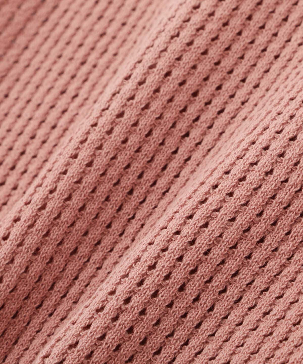 前後2Ｗayメッシュ編み半袖ニット