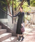 【美人百花12月号  榎本ゆいなさん着用】リボンディテールドッキングワンピース