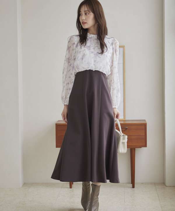 フラワードッキングワンピース（1214240910） | PROPORTION BODY  