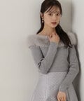 【美人百花12月号  榎本ゆいなさん着用】フェイクファーオフショルニット