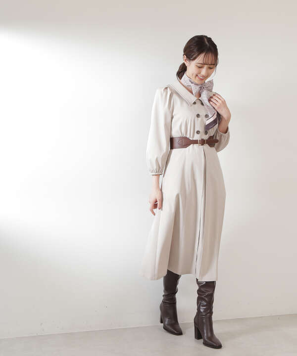 道重さゆみさん着用 美人百花 10月号 掲載商品 スカーフ付トレンチ風ワンピース Jill By Jillstuart サンエービーディーオンラインストア Sanei Online Store