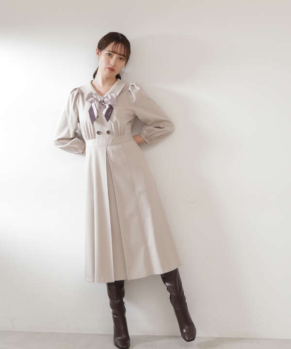 道重さゆみさん着用 美人百花 10月号 掲載商品 スカーフ付トレンチ風ワンピース Jill By Jillstuart サンエービーディーオンラインストア Sanei Online Store