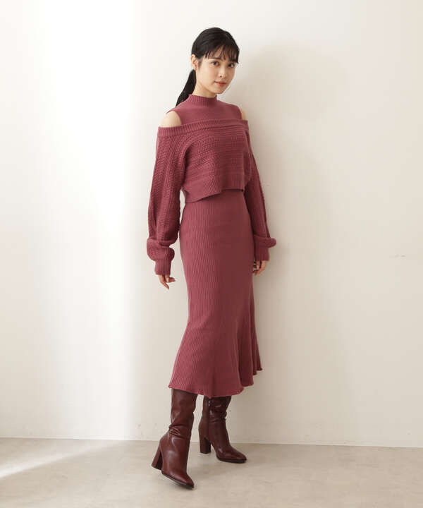 泉里香さん着用 美人百花 11月号 掲載商品 ケーブルレイヤードニットワンピース Jill By Jillstuart サンエービーディーオンラインストア Sanei Online Store