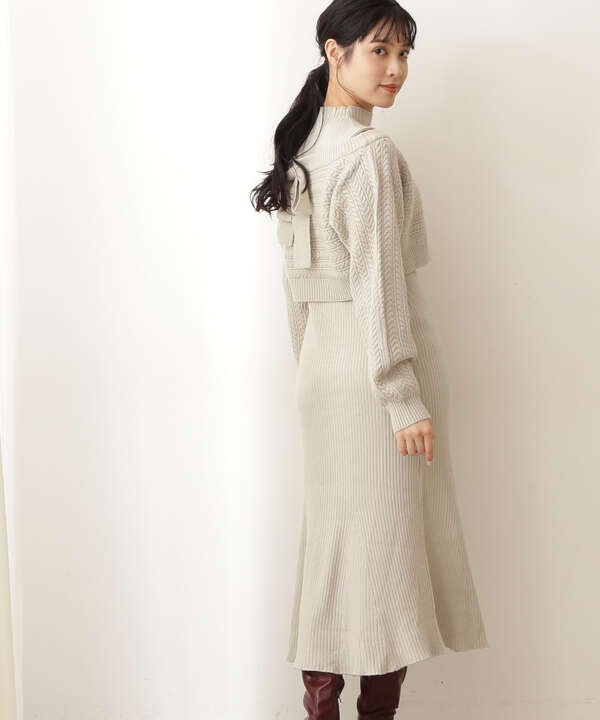泉里香さん着用 美人百花 11月号 掲載商品 ケーブルレイヤードニットワンピース Jill By Jillstuart サンエービーディーオンラインストア Sanei Online Store