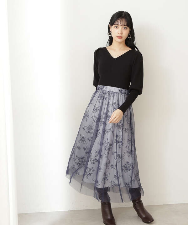 モチーフチュールドッキングワンピース Jill By Jillstuart サンエービーディーオンラインストア Sanei Online Store