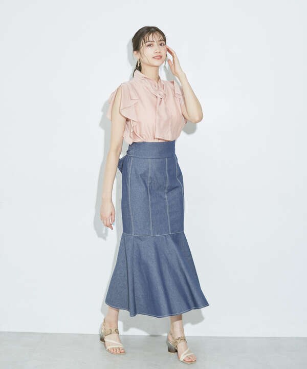 バックリボンマーメイドデニムスカート Jill By Jillstuart サンエービーディーオンラインストア Sanei Online Store