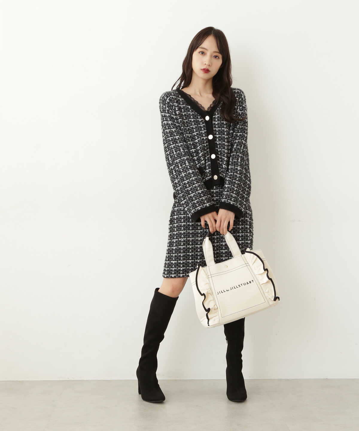 【美品✨】JILLSTUART ツイード セットアップ ワンピース カーディガン