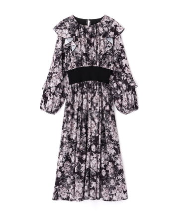 【先行予約11月上旬-11月中旬入荷予定】ツートーンフラワーワンピース