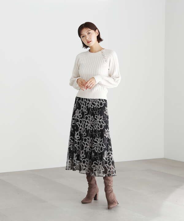 ビジューリブニットトップス（1252270055） | JILL by JILL STUART