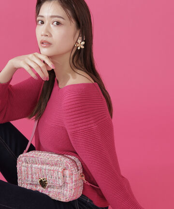 ハートコンチョキルトポシェット 