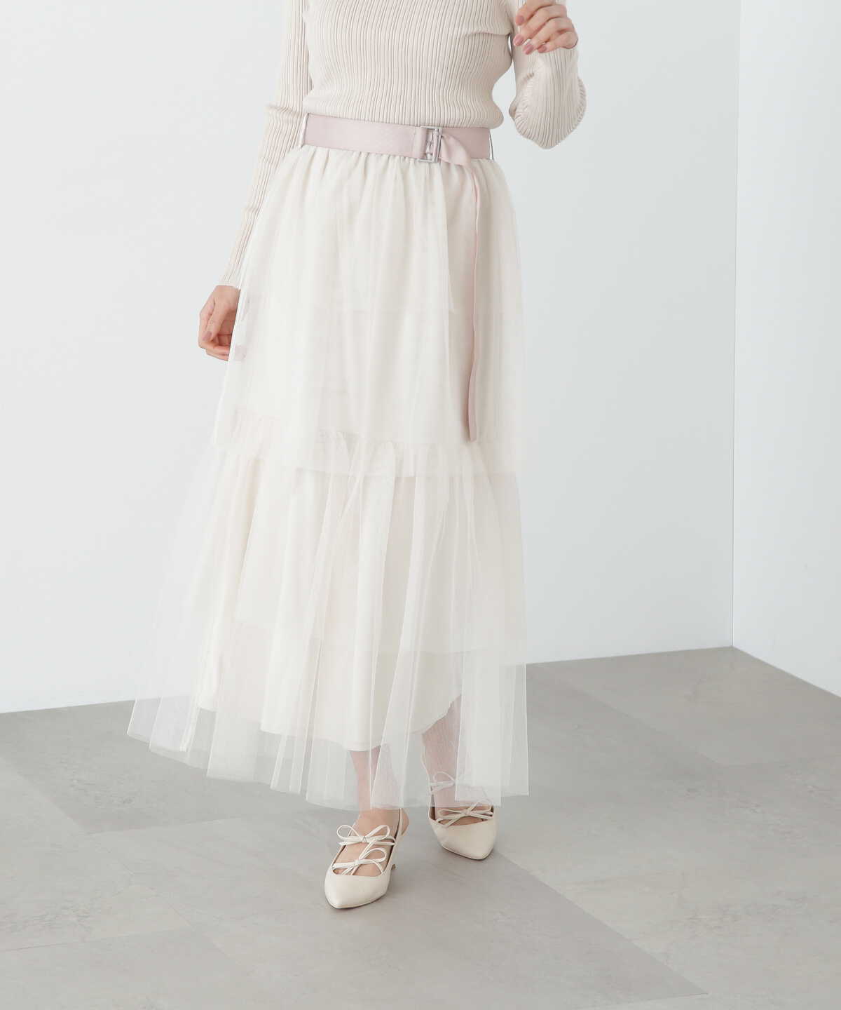 JILLSTUART オリビアティアードプリントスカート