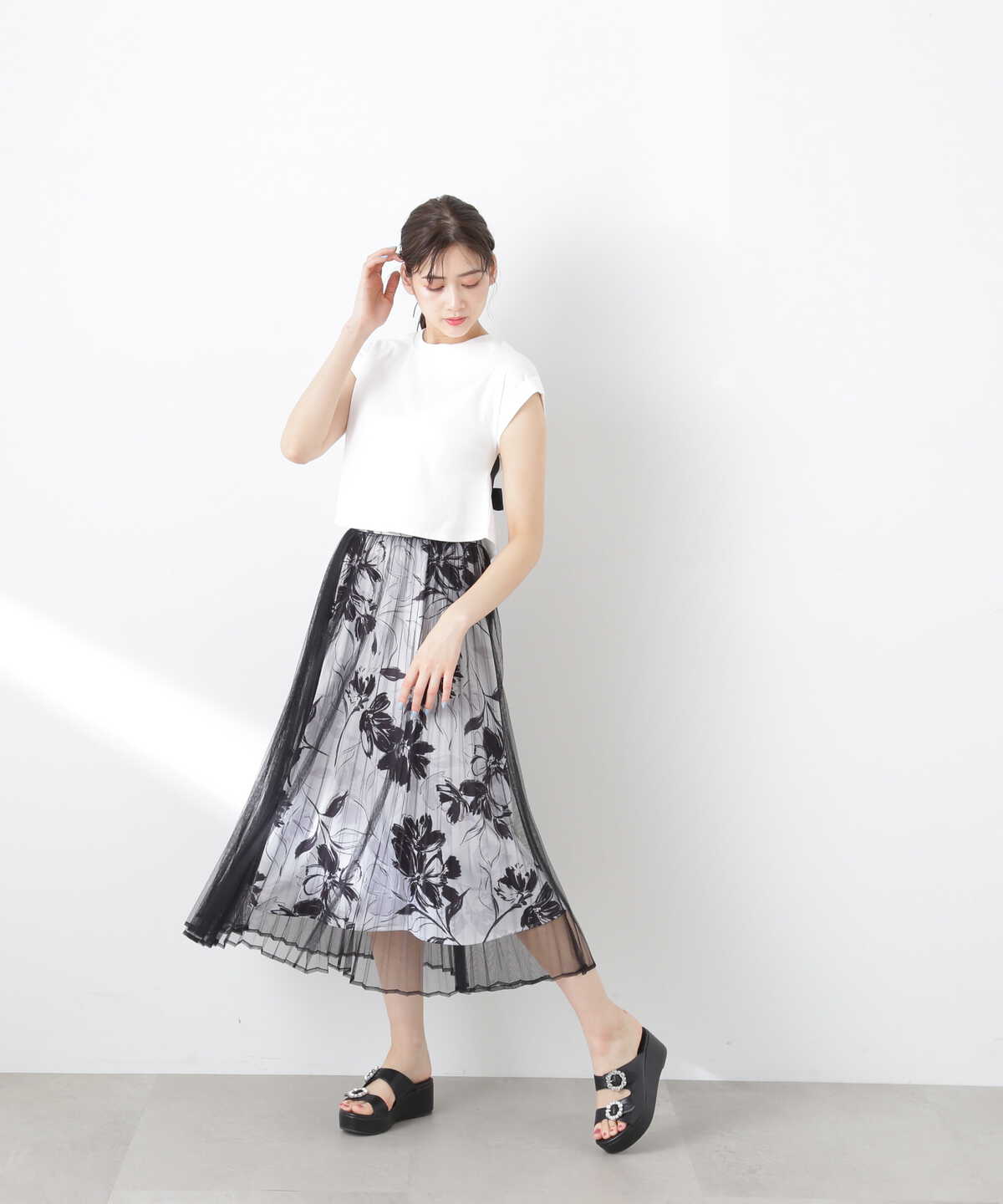 モノトーンフラワープリントスカート | JILL by JILL STUART 