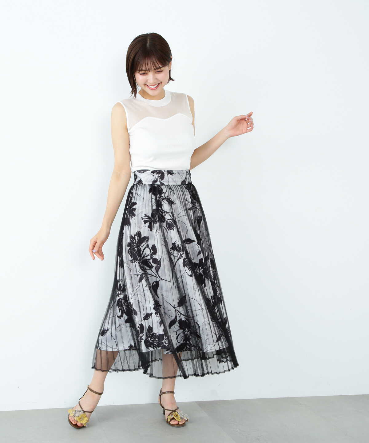 モノトーンフラワープリントスカート | JILL by JILL STUART 