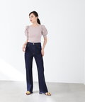 センタープレスハイウエストデニムパンツ