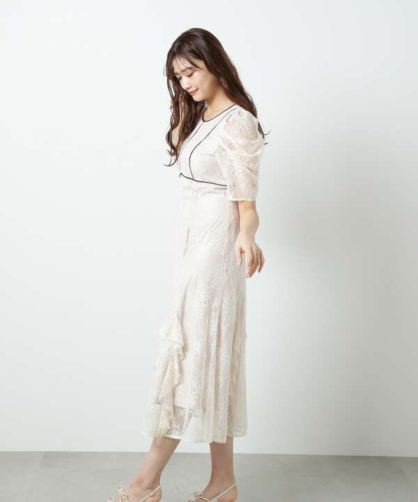 バイカラーラッフルレースドレス（1253140036） | JILL by JILL STUART 