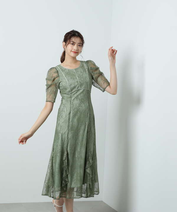 バイカラーラッフルレースドレス（1253140036） | JILL by JILL STUART 