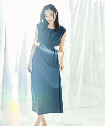 ハダミセギンガムカットソーワンピース