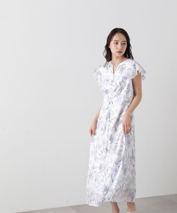 【先行予約3月下旬-4月上旬入荷予定】シアースイサイフラワープリントワンピース