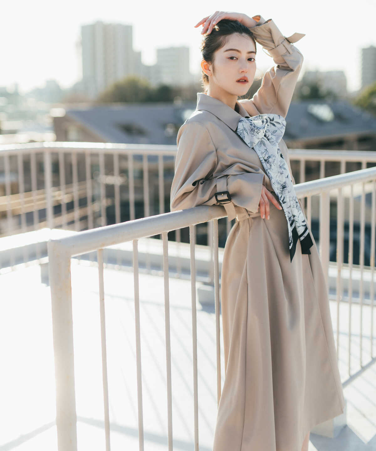 JILL by JILLSTUART スカーフ付きドレストレンチコート