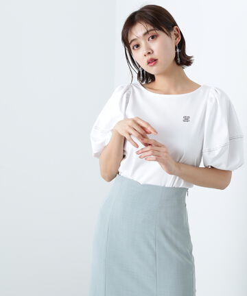 【先行予約3月下旬-4月上旬入荷予定】ランタンスリーブシシュウTシャツ