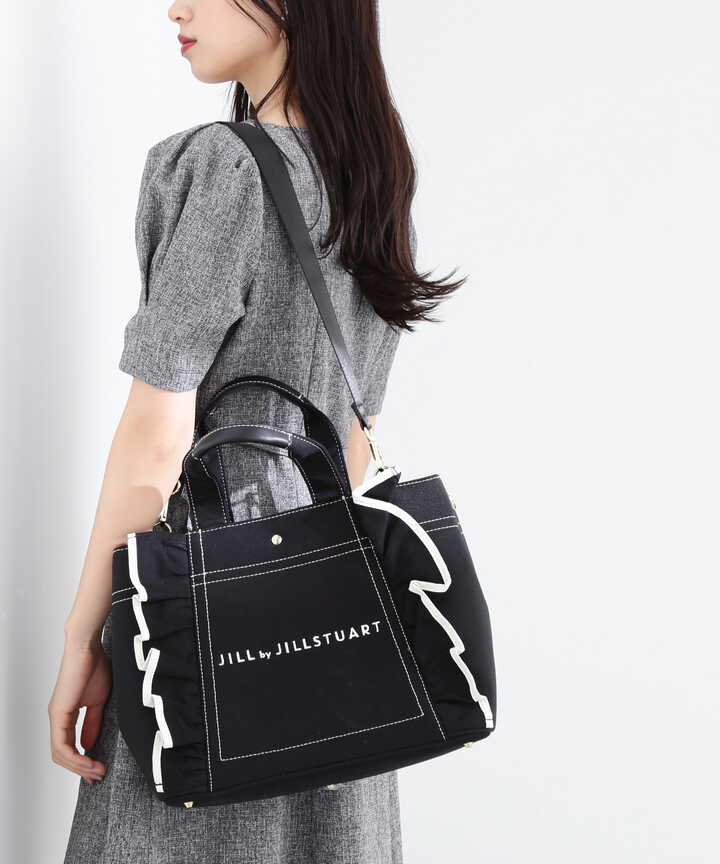 おしゃれ】 JILLSTUART 2wayキャンバストート フリルバッグ 新品