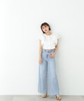 バルーンスリーブクロップドブラウス