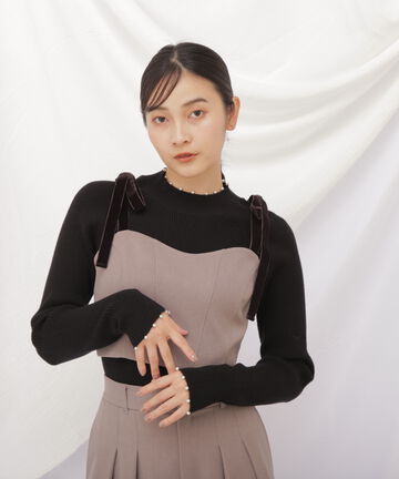 《sweet掲載商品》スリーピーススーツ ビスチェ WEB限定カラー：エクリュ