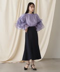 ラッフルスリーブブラウス