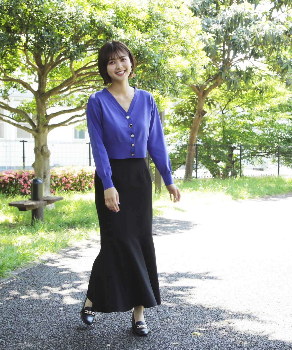 ハイウエストロングマーメイドスカート