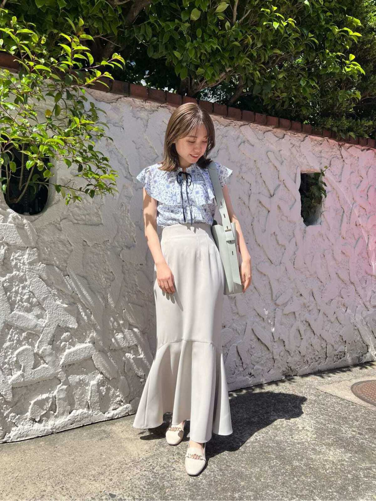 ハイウエストロングマーメイドスカート