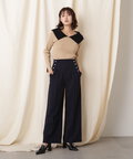 センタープレスワイドパンツ
