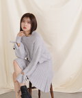 ラメミックスニット WEB限定カラー:ブルー