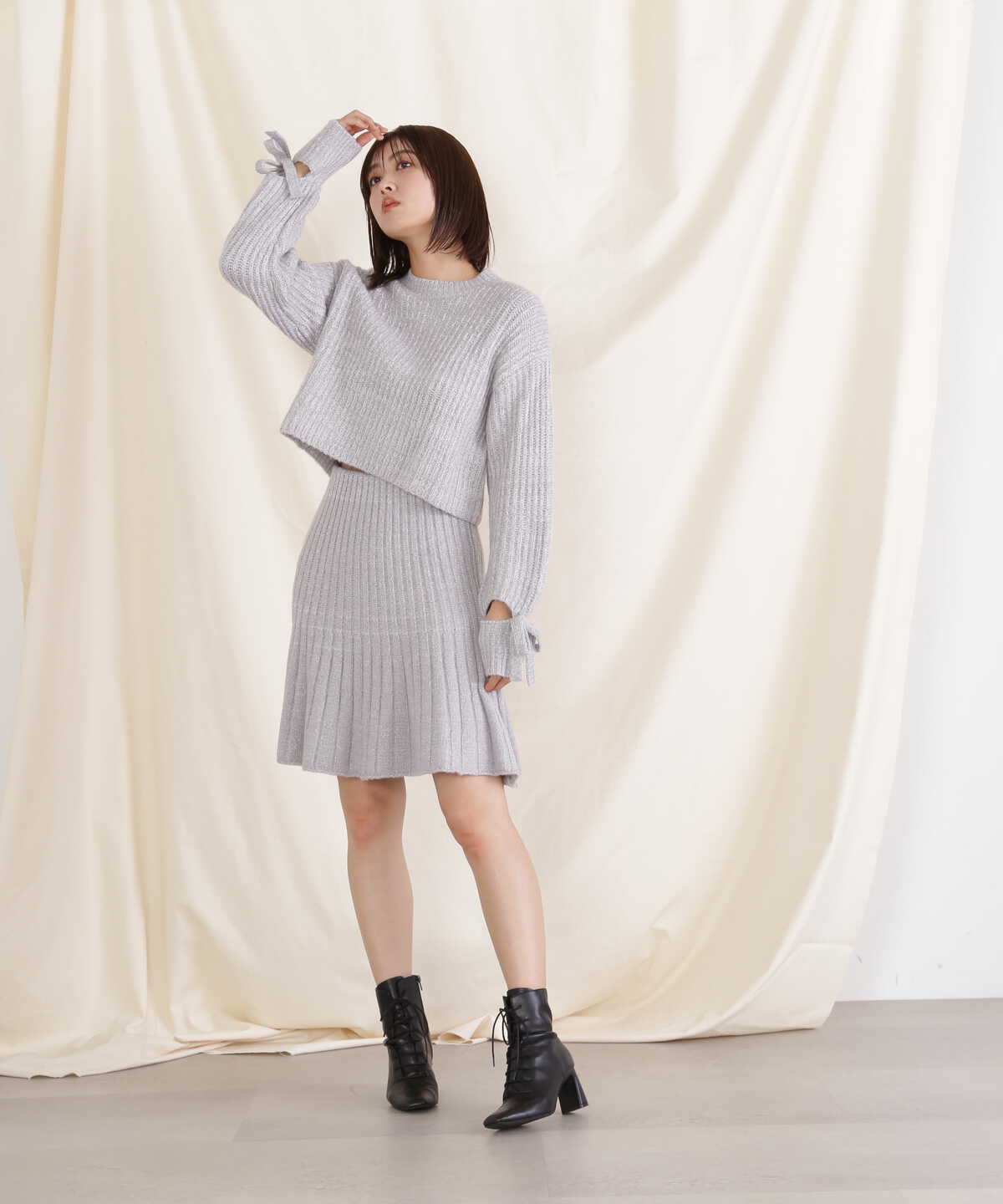 ラメミックスニット WEB限定カラー:ブルー | JILL by JILL STUART