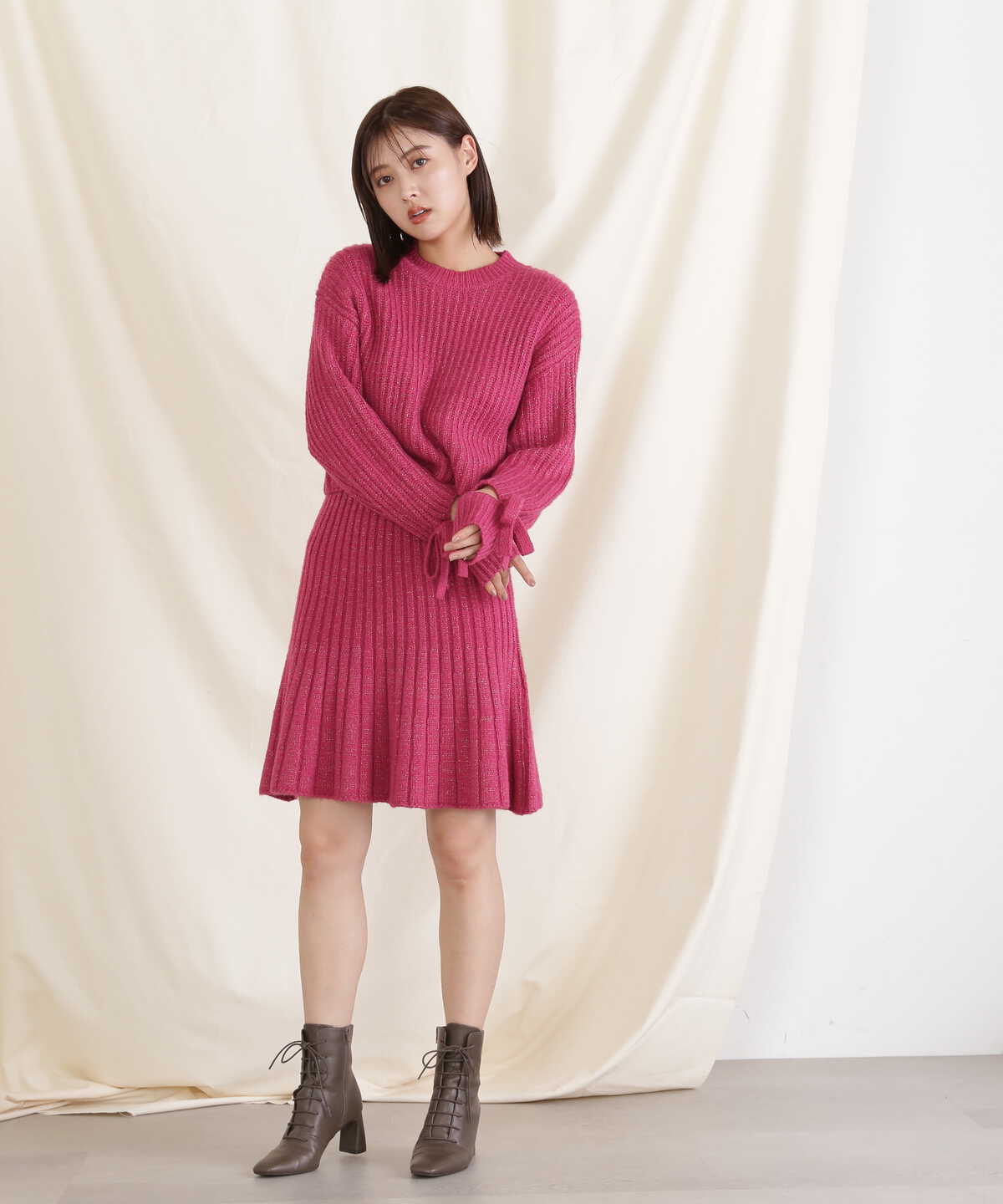 ラメミックスニット WEB限定カラー:ブルー | JILL by JILL STUART