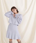 ラメミックスニット WEB限定カラー:ブルー