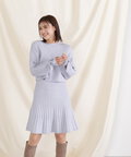 ラメミックスニット WEB限定カラー:ブルー