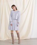 ラメミックスニット WEB限定カラー:ブルー