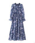 トワルドジュイローズプリント　ワンピース WEB限定カラー：ブルー