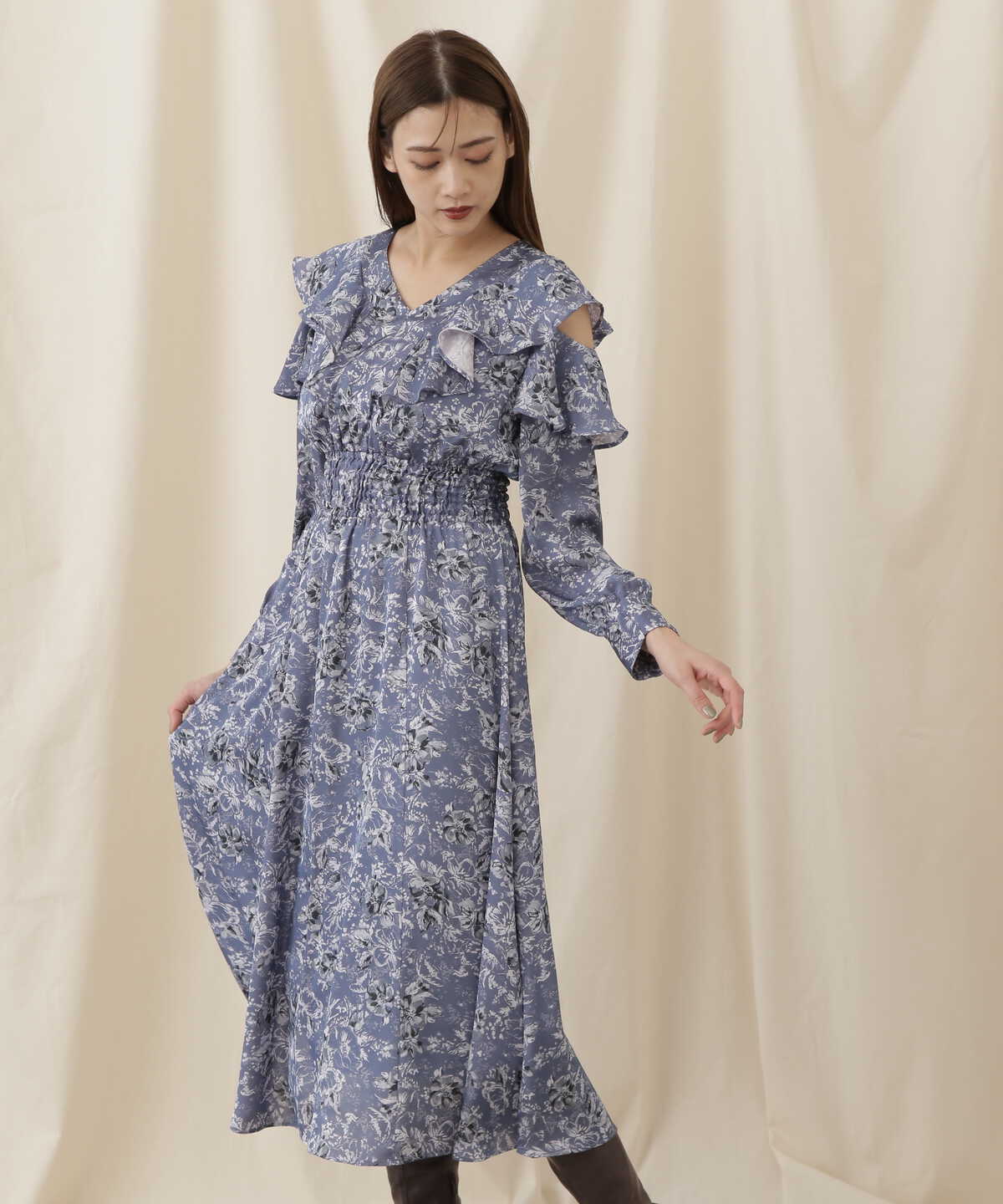 格安アウトレット ジルスチュアート Flower Jacquard Dress