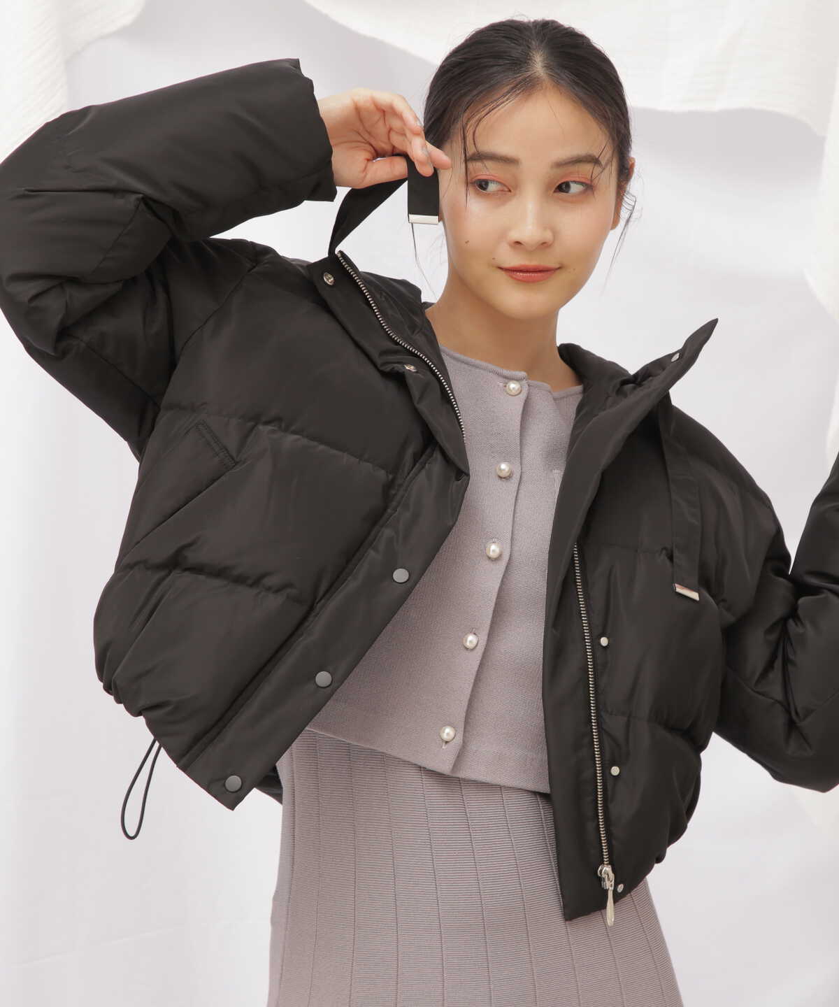 ドローストリングショートダウン WEB限定カラー:ピンク | アウター