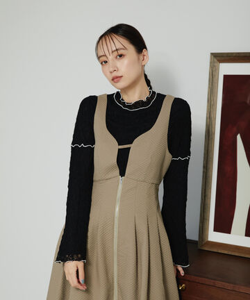 【先行予約10月上旬-10月中旬入荷予定】ストレッチレースメローカットトップス