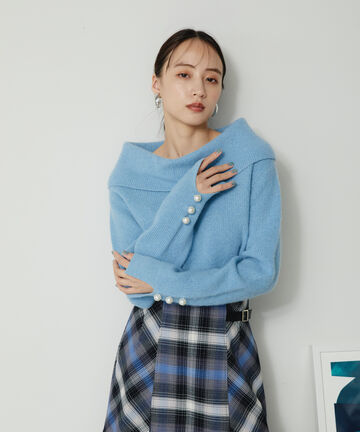 【先行予約10月下旬-11月上旬入荷予定】アルパカコンラメニットトップス