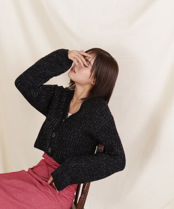 ラメミックスニット　WEB限定カラー:ピンク